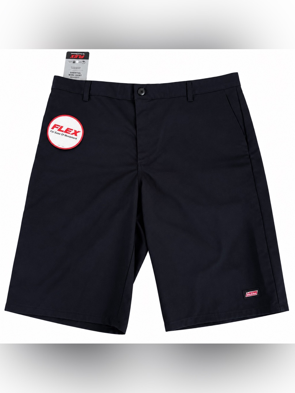 Dickies Mens Essential Work Shorts 42 Dark Navy Relaxed Fit Flex 13" Inseam NWT